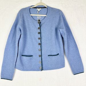 Sundance Tulla Cardigan Size Large NEW Extrafine Merino Wool Classic Timeless